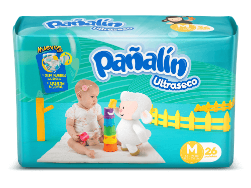 pack pañalín ultraseco talla m de 26 pañales